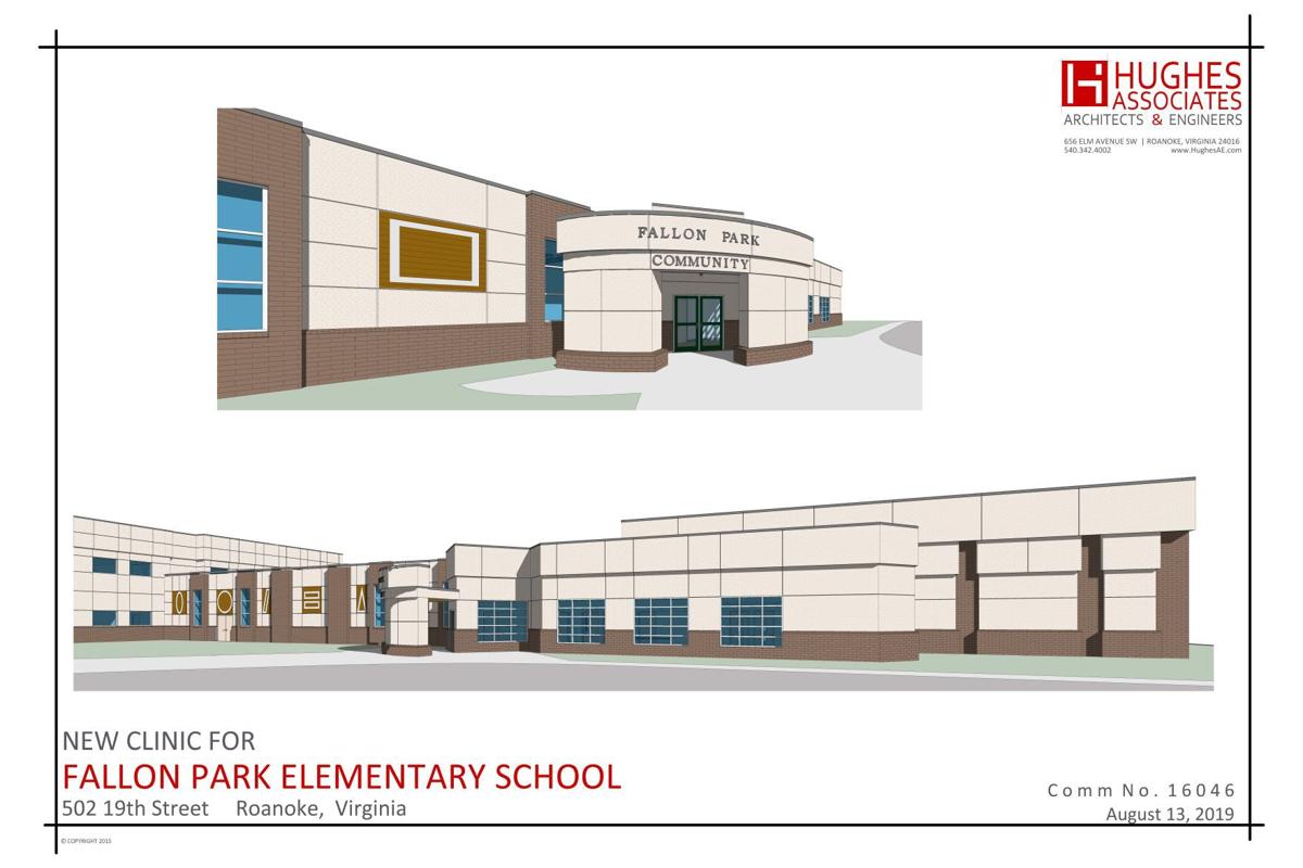 A rendering of the new clinic at Fallon Park Elementary