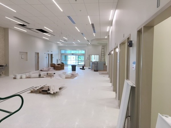 Main entrance, July 2021