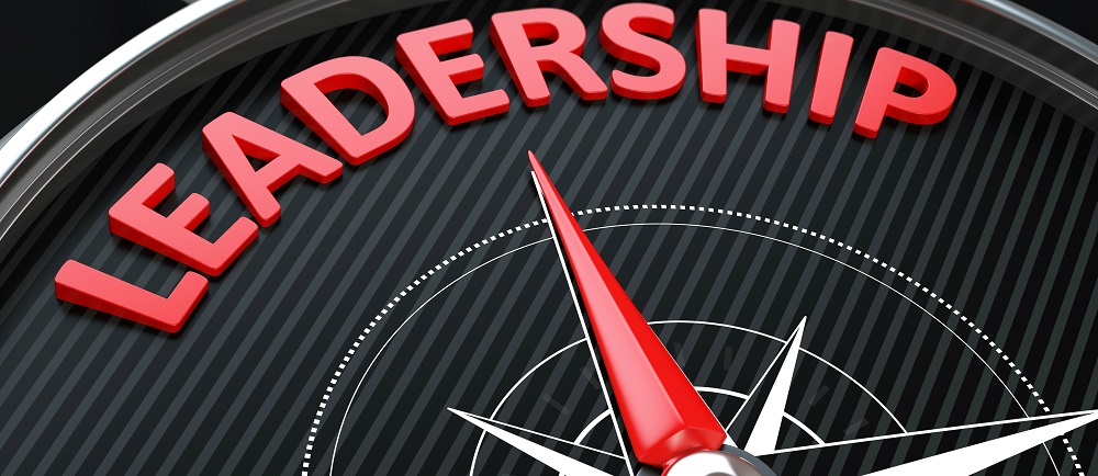 compass with the word "leadership"