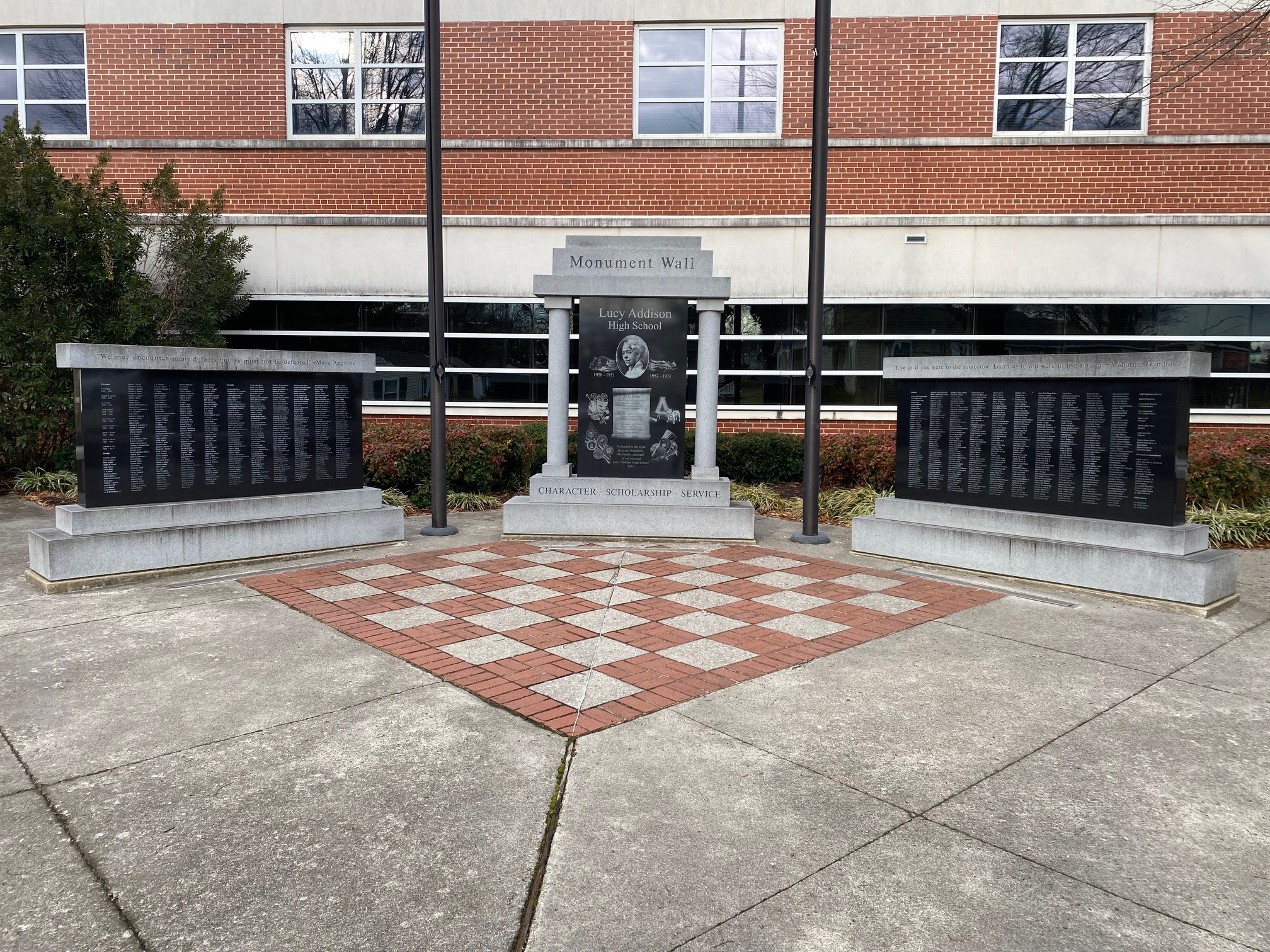 Lucy Addison Monument Wall