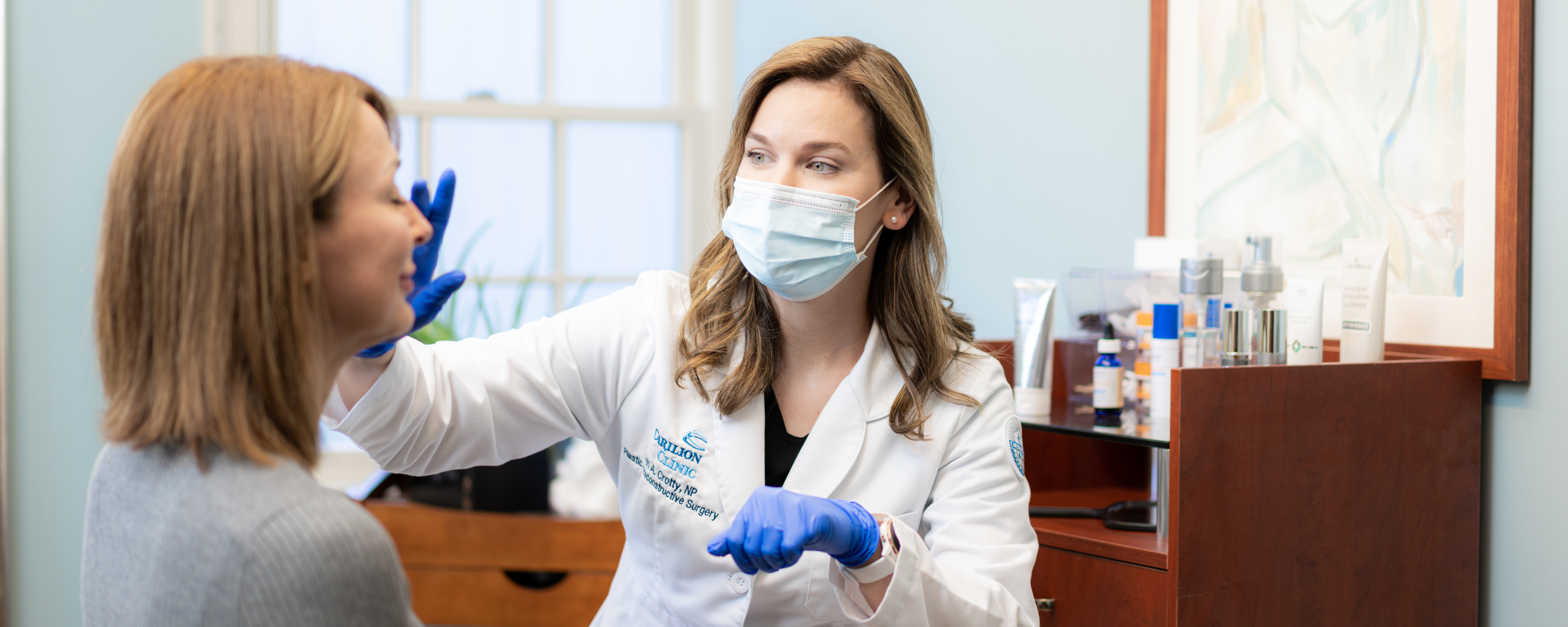 Beth Crotty NP with patient