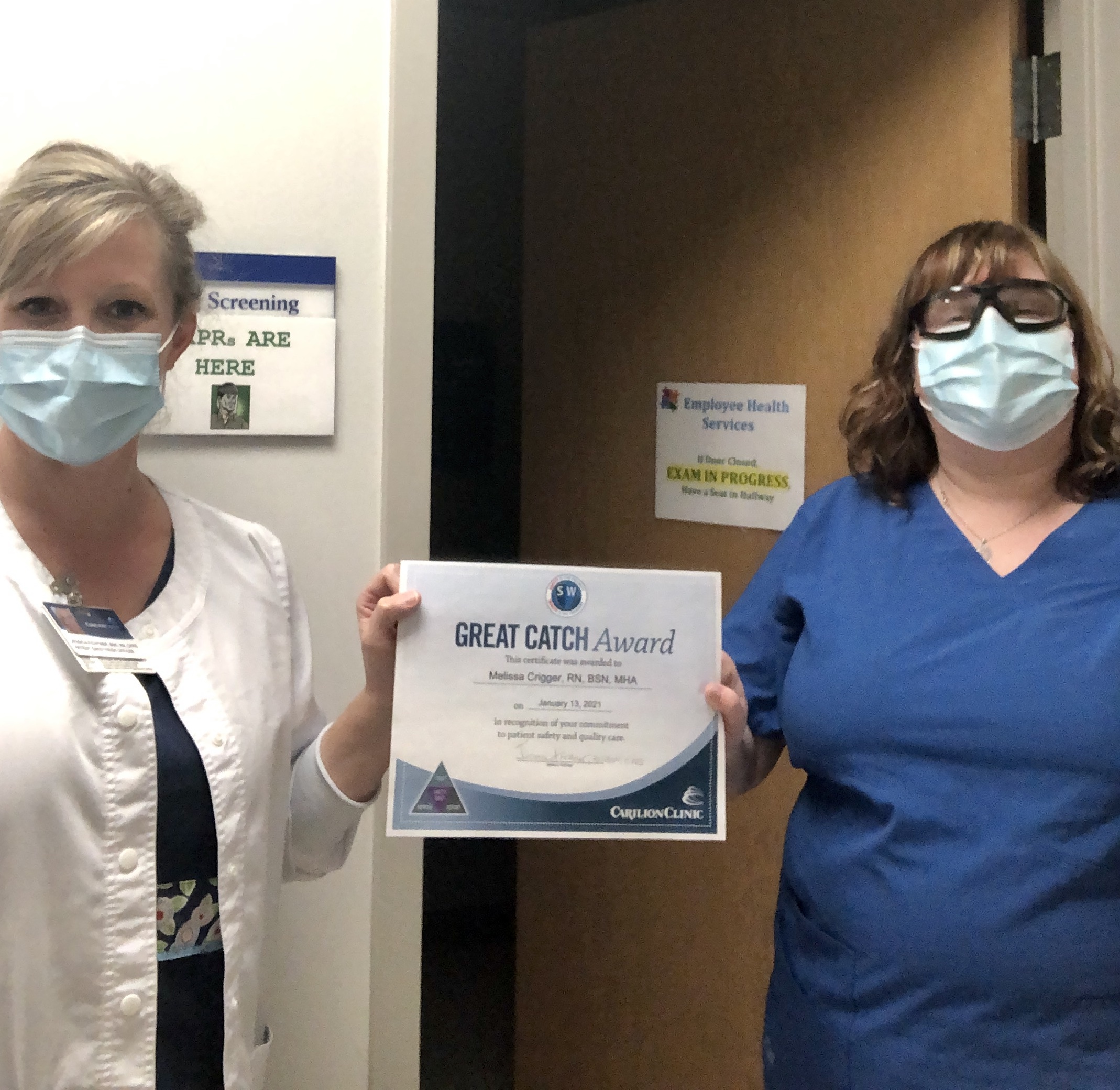 Melissa Crigger, infection preventionist, Employee Health, R.N. – CFMH