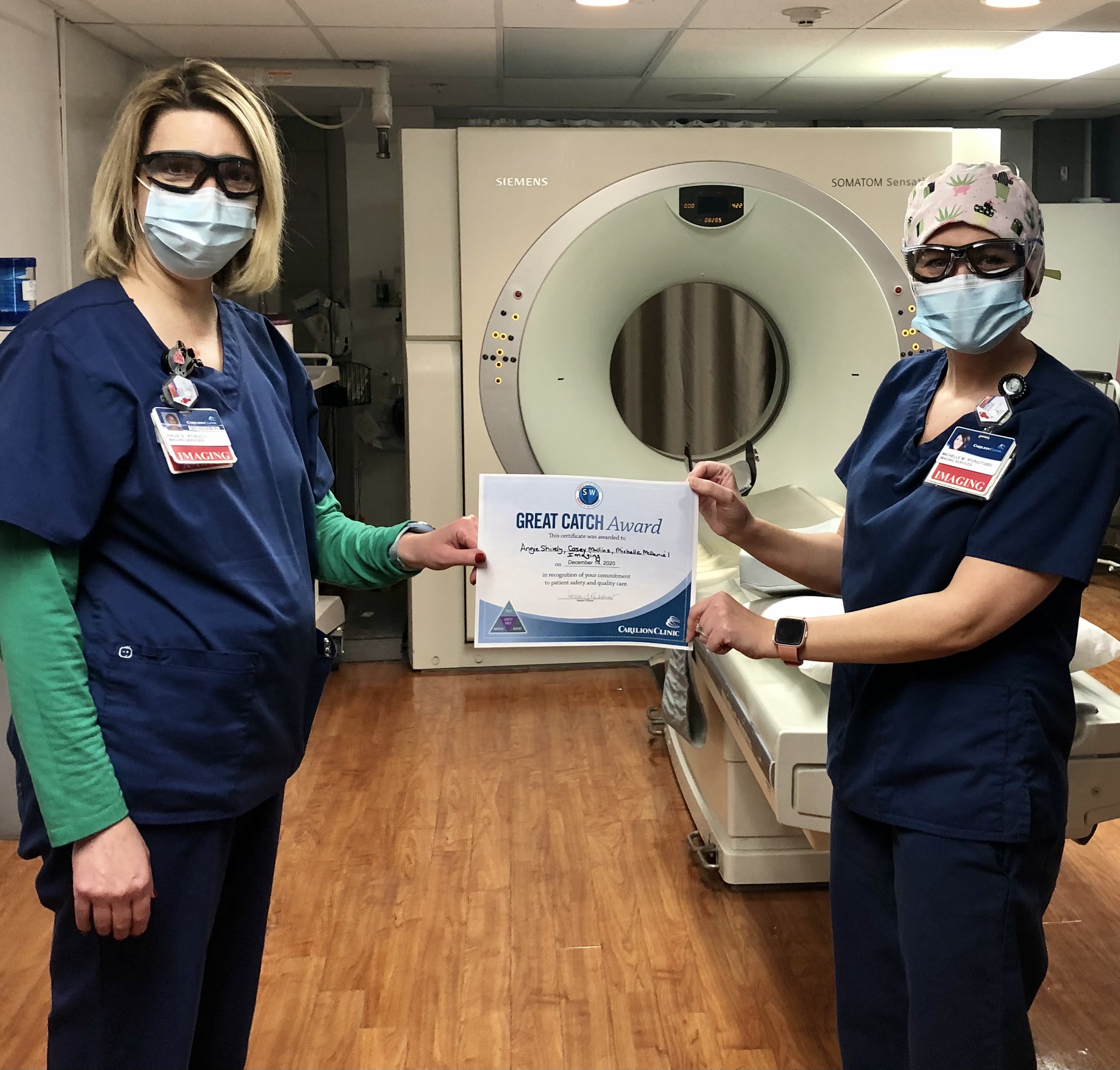 Michelle McDaniel and Angie Shively, (not pictured) Casey Mullins, Imaging – CFMH 