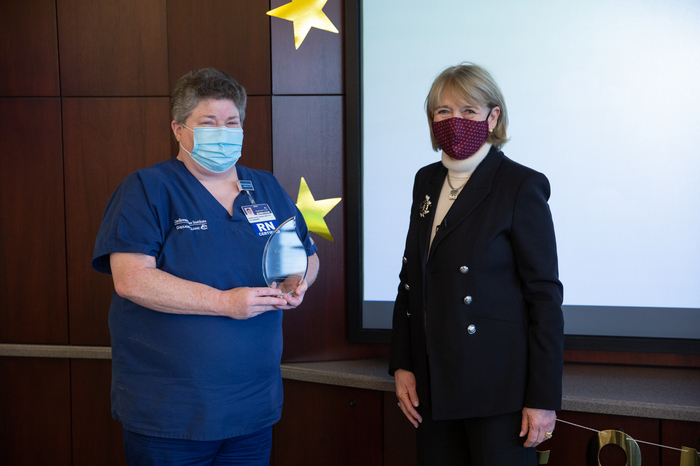 Sandy Sayre, CVI Surgery, was one of the recipients of the President's Award in 2021.