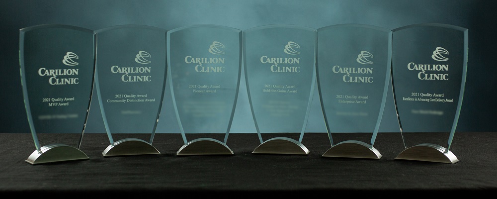Quality Award trophies from 2021