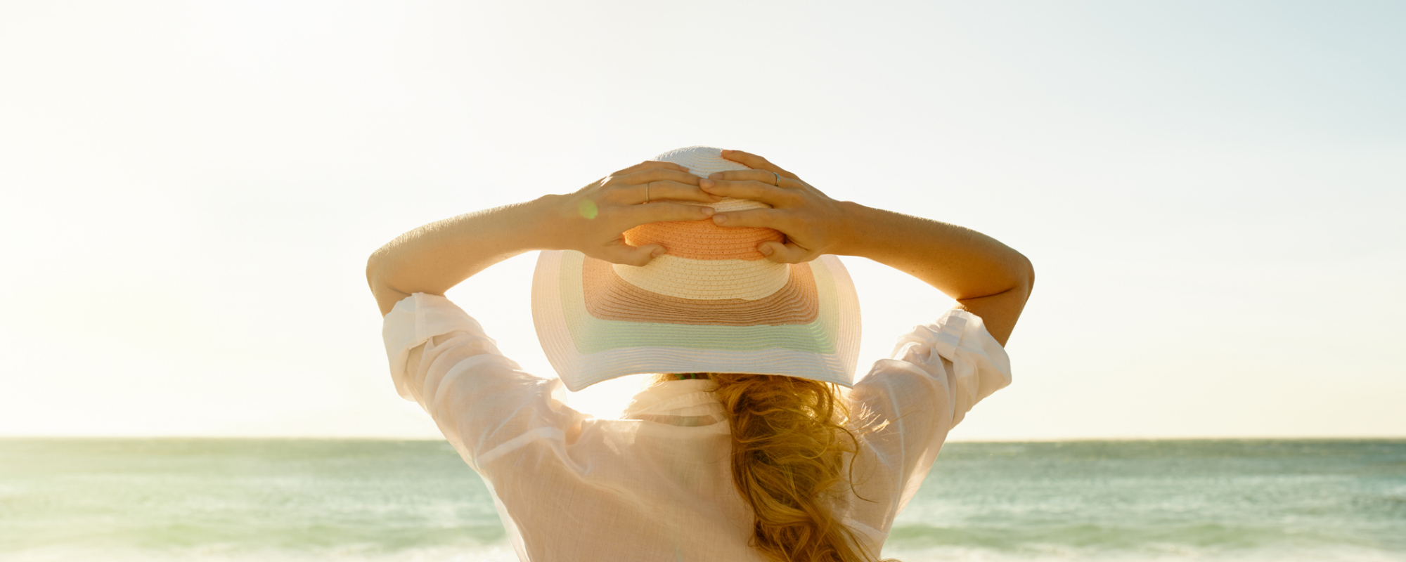 Woman looking at ocean