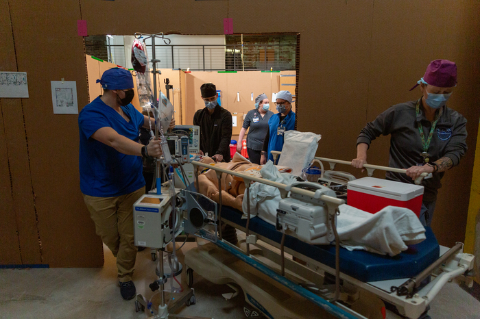 High-acuity trauma scenarios were used to gather information about the environment.