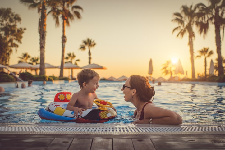 Your time away  - people in pool