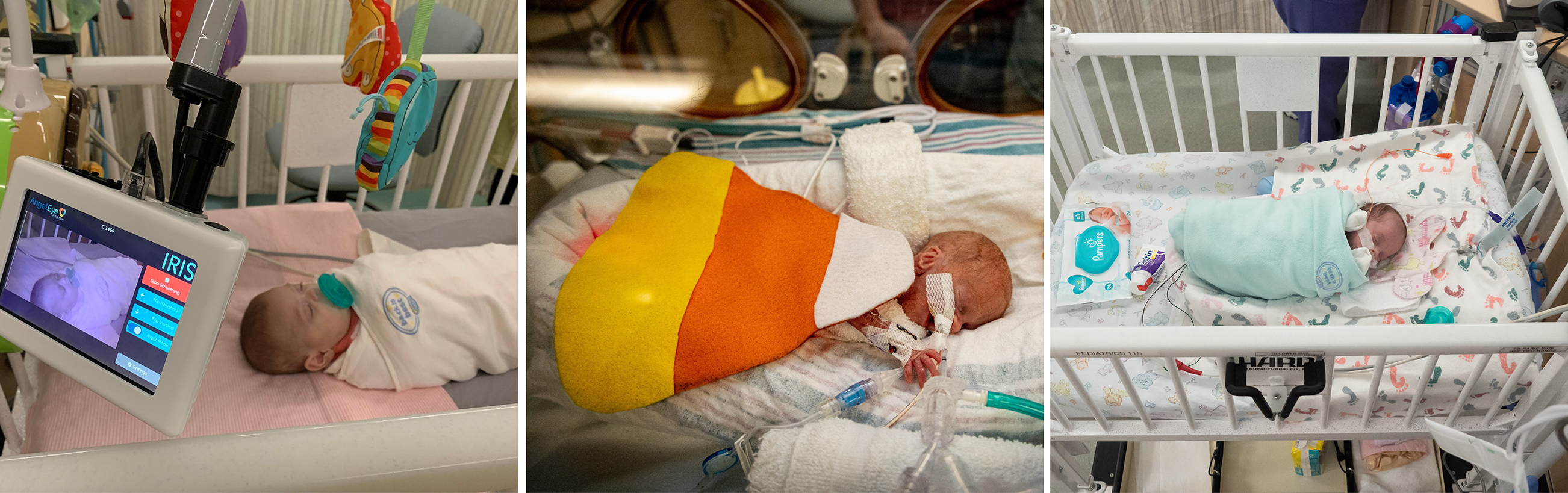 NICU patient photo collage