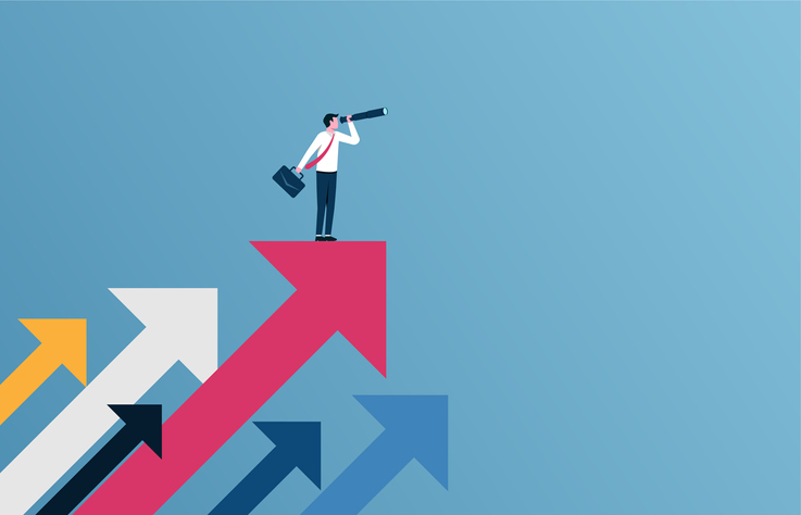 An illustration conveying career growth and promotion.