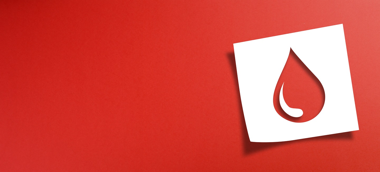 stock illustration of blood drop indicating donation