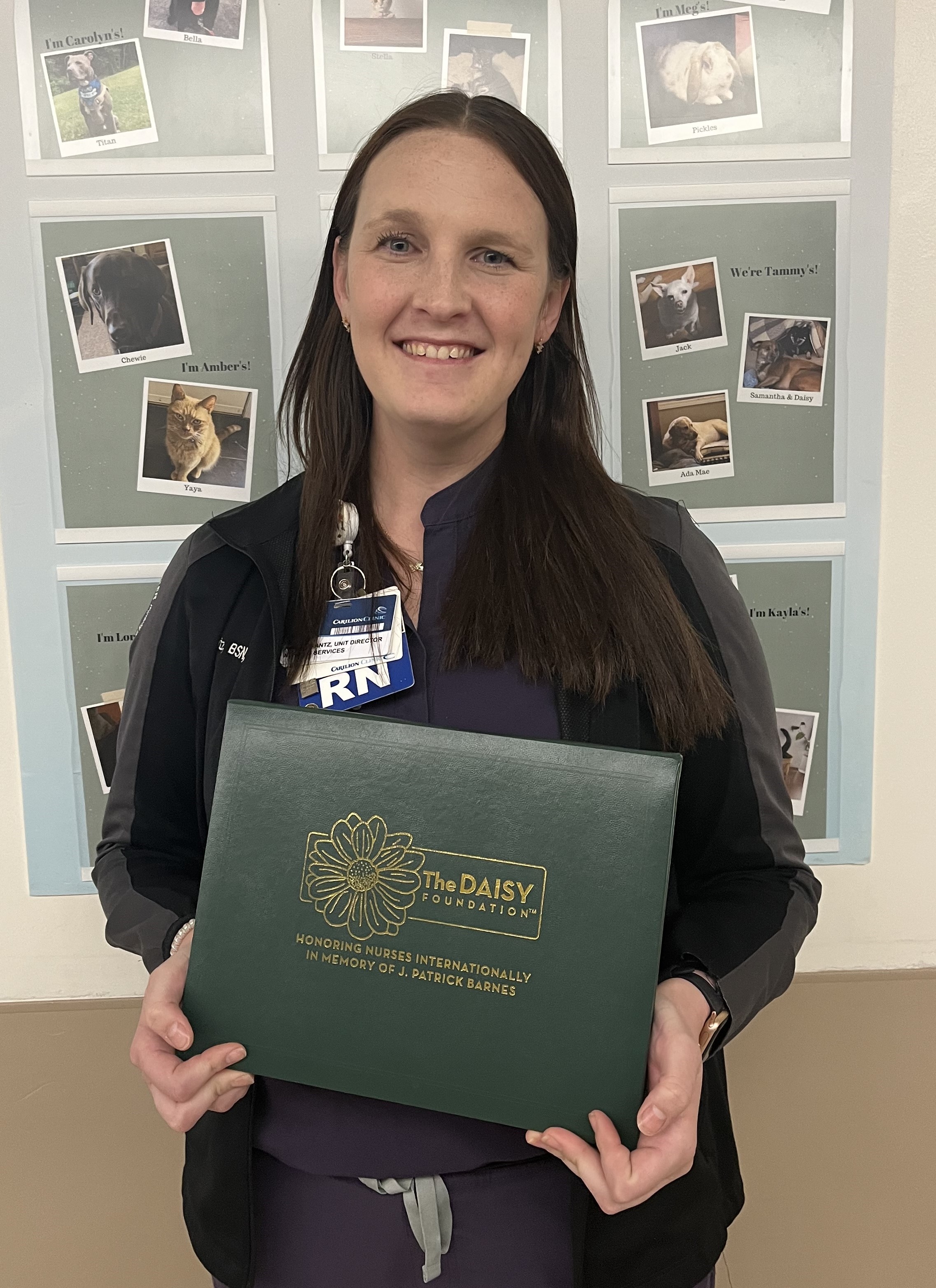 Kayla Frantz received a DAISY Nurse Leader Award.