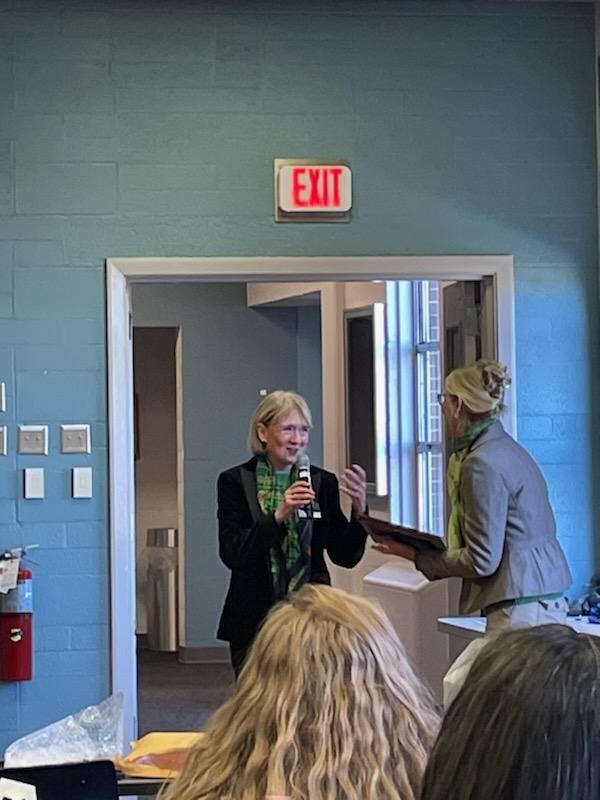 CEO Nancy Agee Presents Dr. Whitehead Certificate of Appreciation 