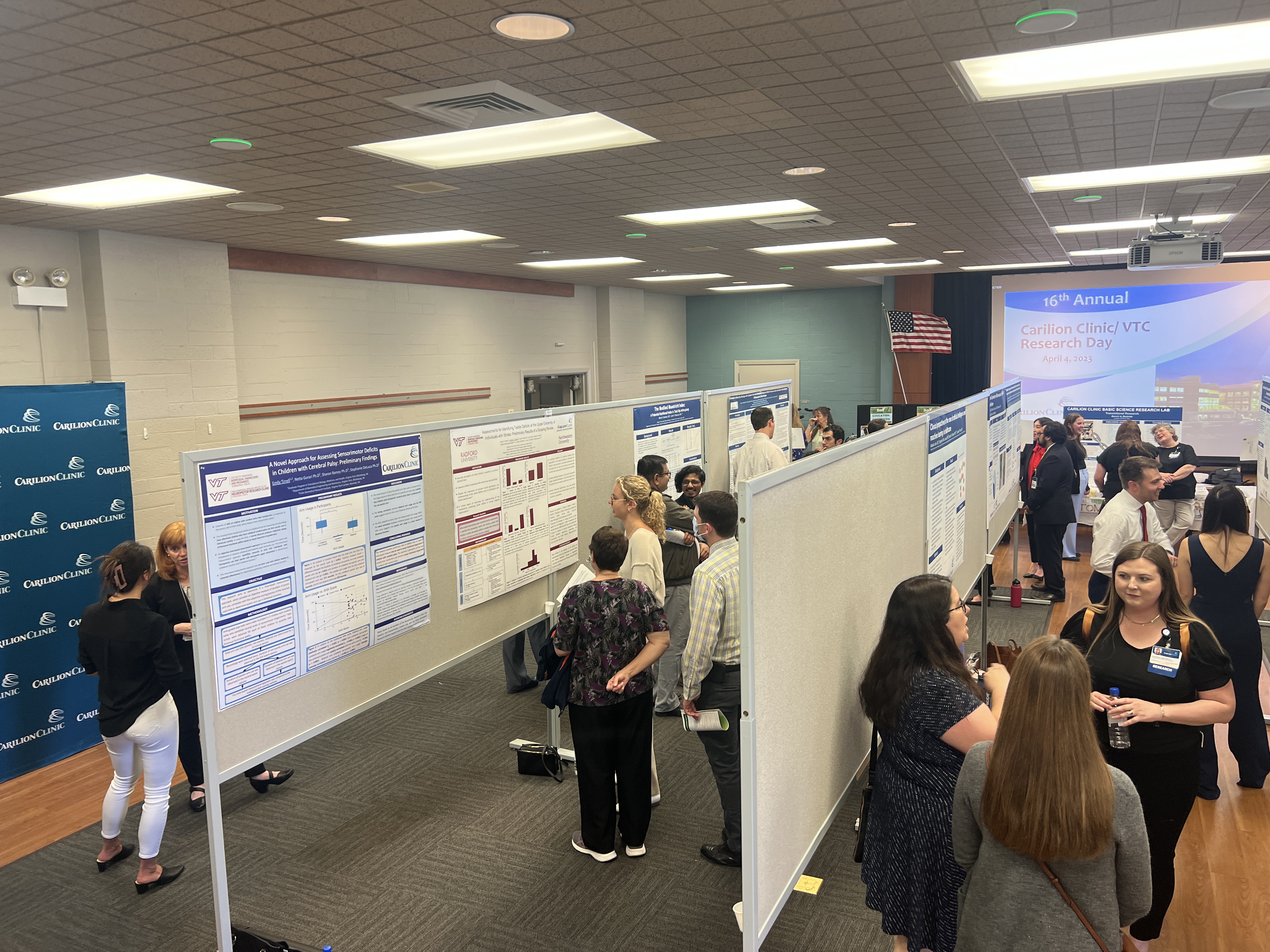 Photo of posters from Research Day 2023 
