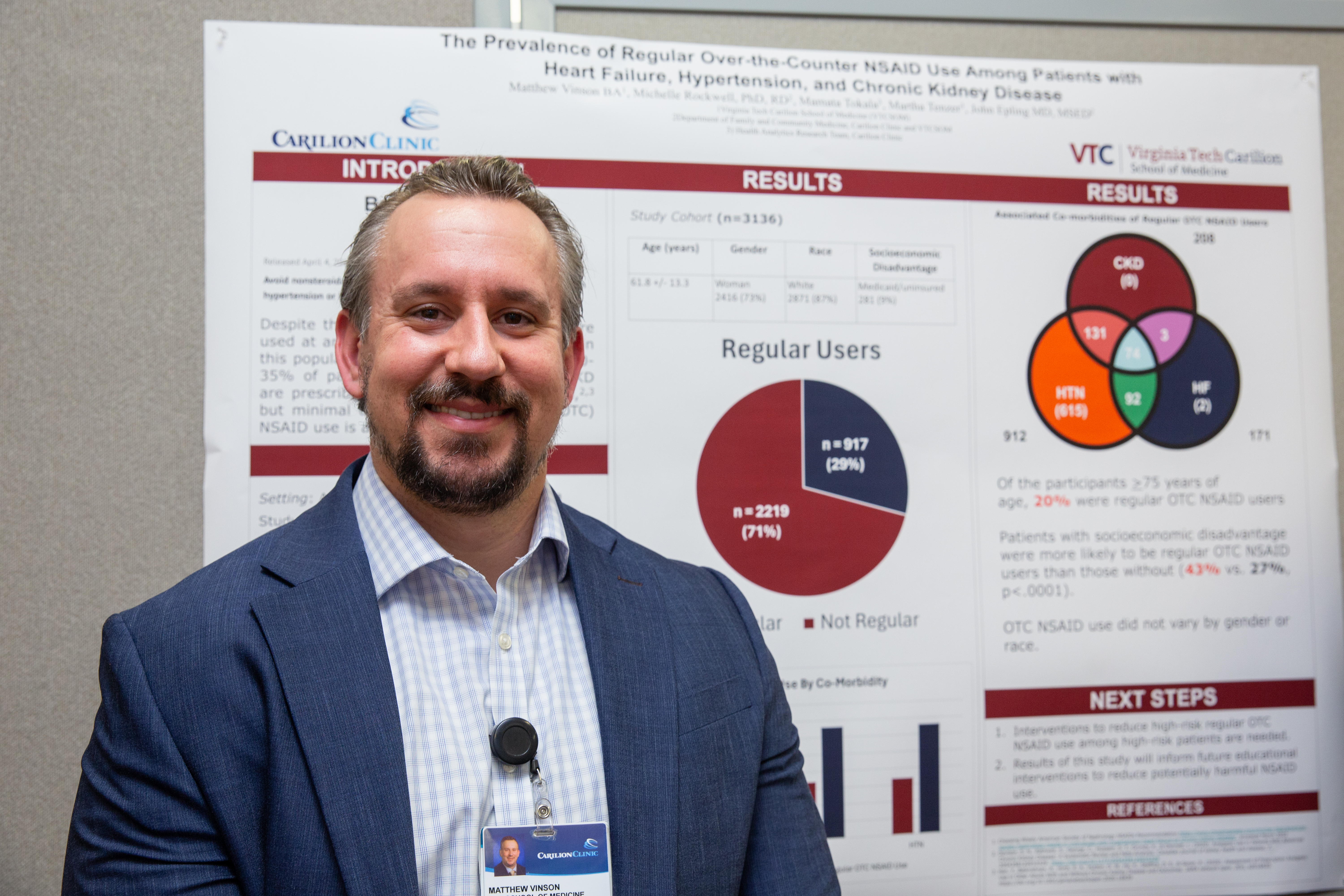 Matthew Vinson, Virginia Tech Carilion School of Medicine: The prevalence of regular over-the-counter NSAID use among patients with heart failure, hypertension and chronic kidney disease