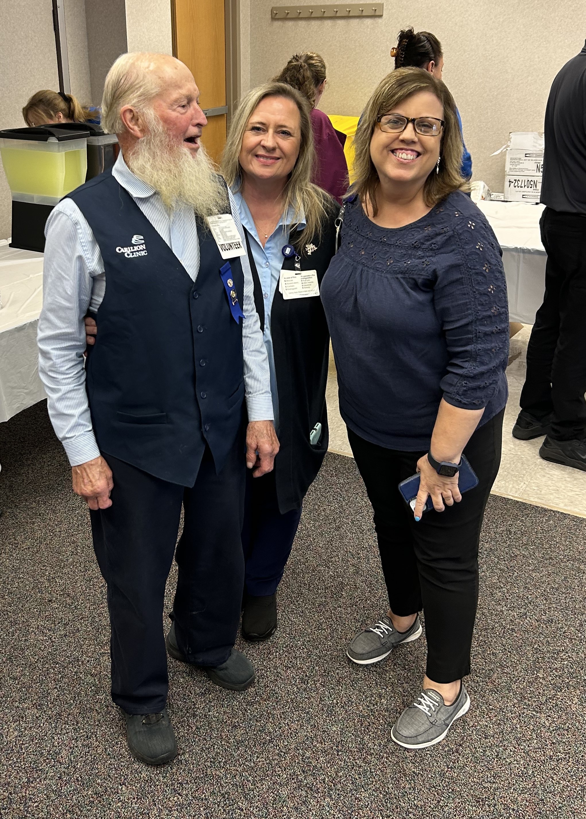 CFMH: Dale Austin, volunteer; Diane Earnes, Guest Services; Betty Underwood, Emergency Management