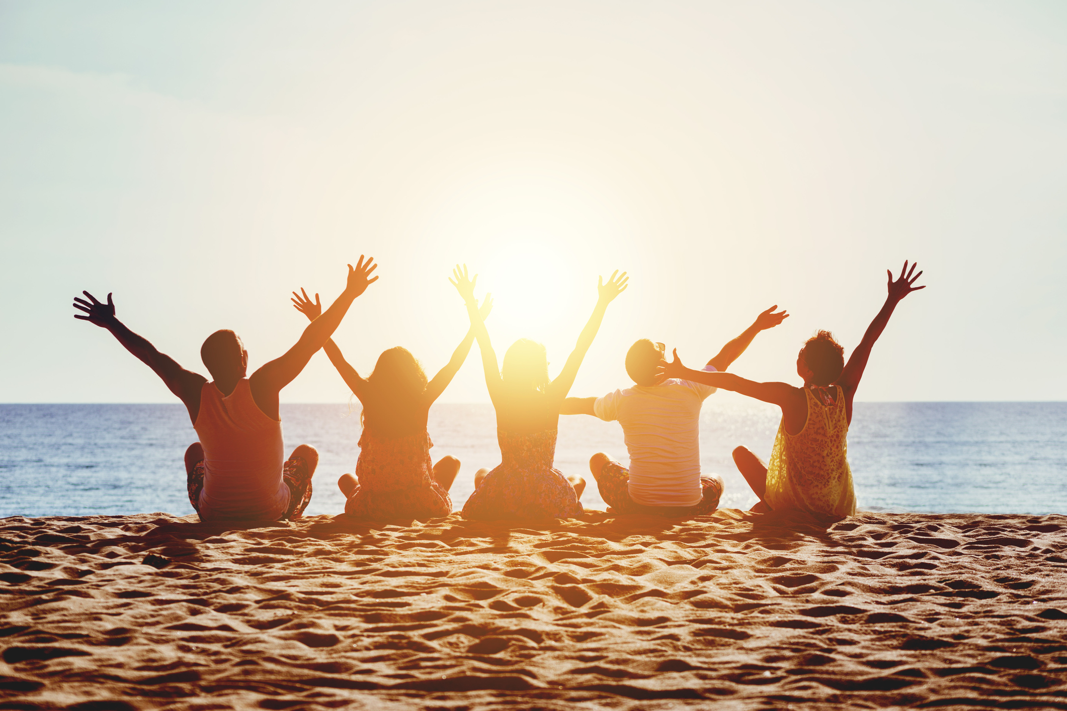people on the beach