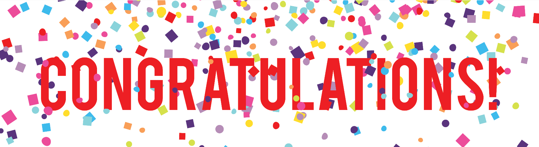 Notes of distinction banner "Congratulations"