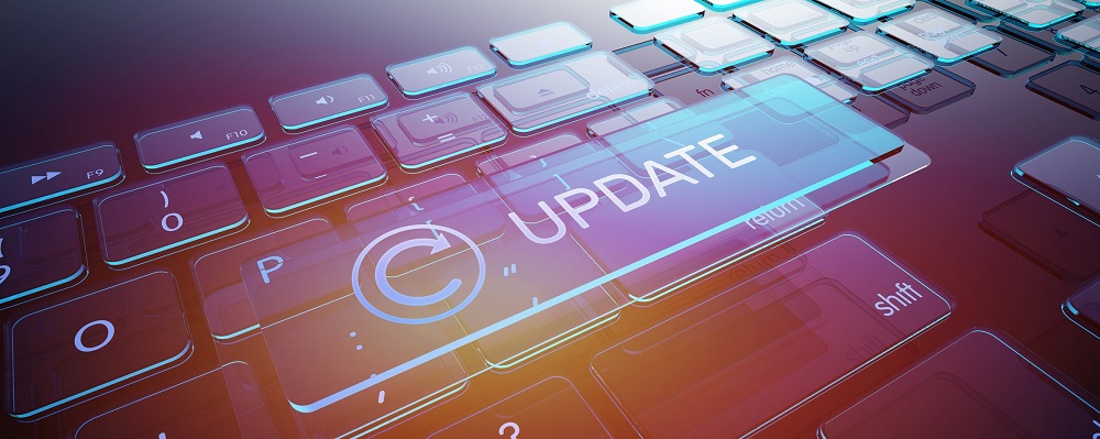 the word Update on a computer keyboard
