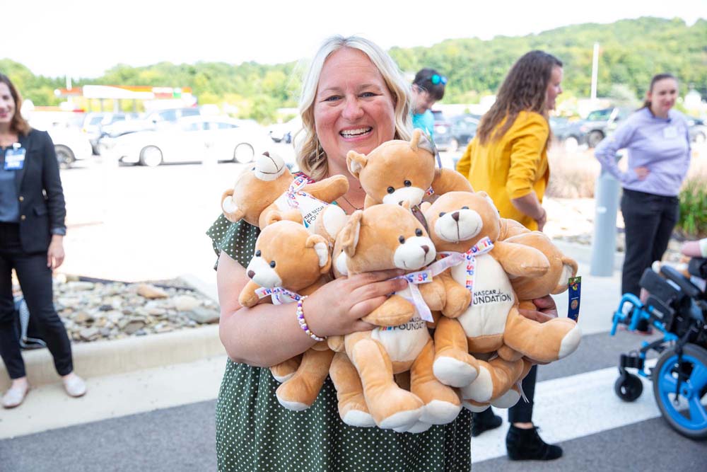 Speedy Bears donated by the NASCAR Foundation