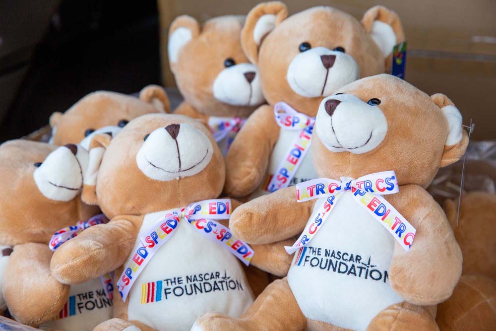 Speedy Bears donated by the NASCAR Foundation