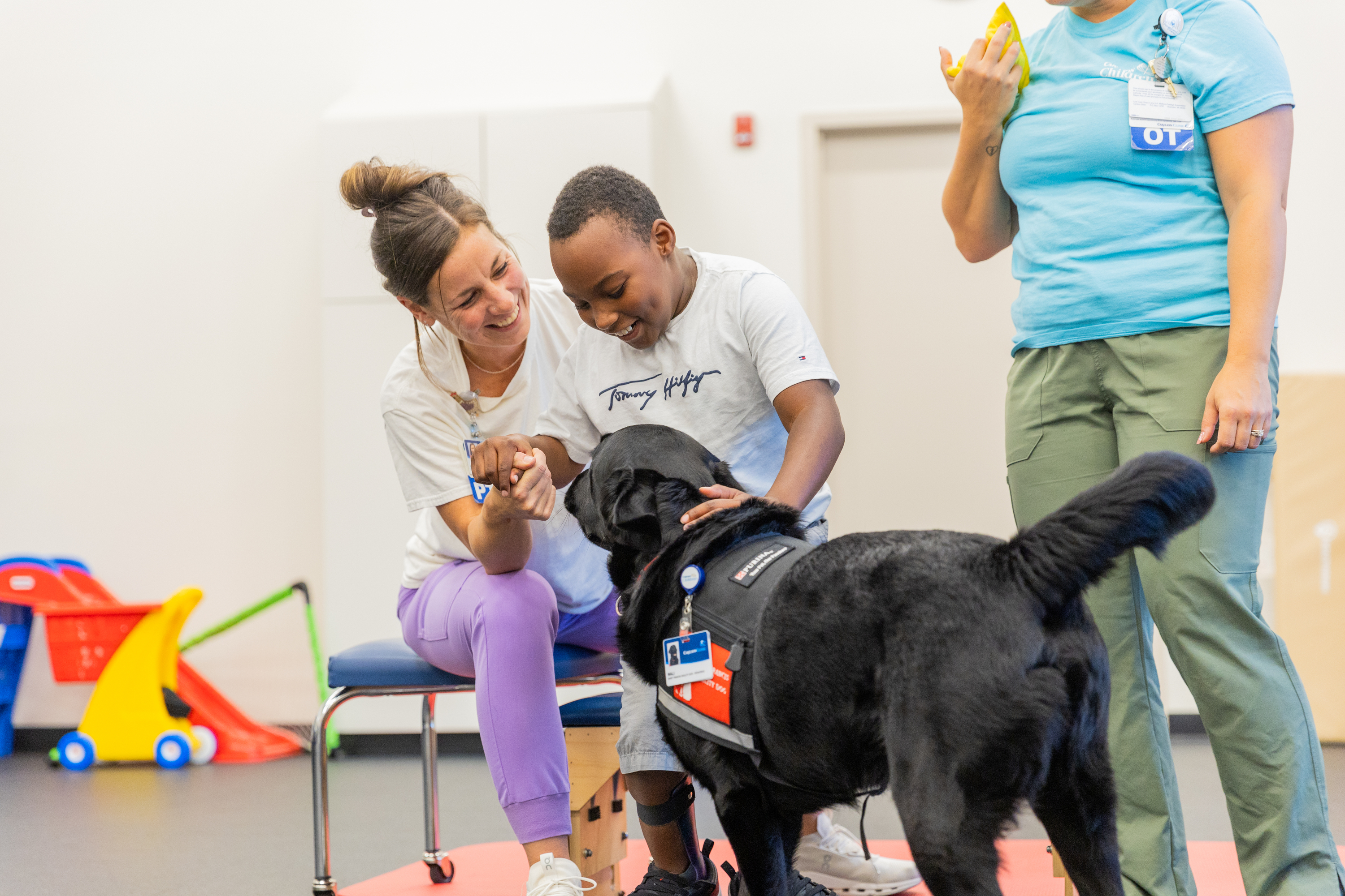 Wali assisting in physical therapy