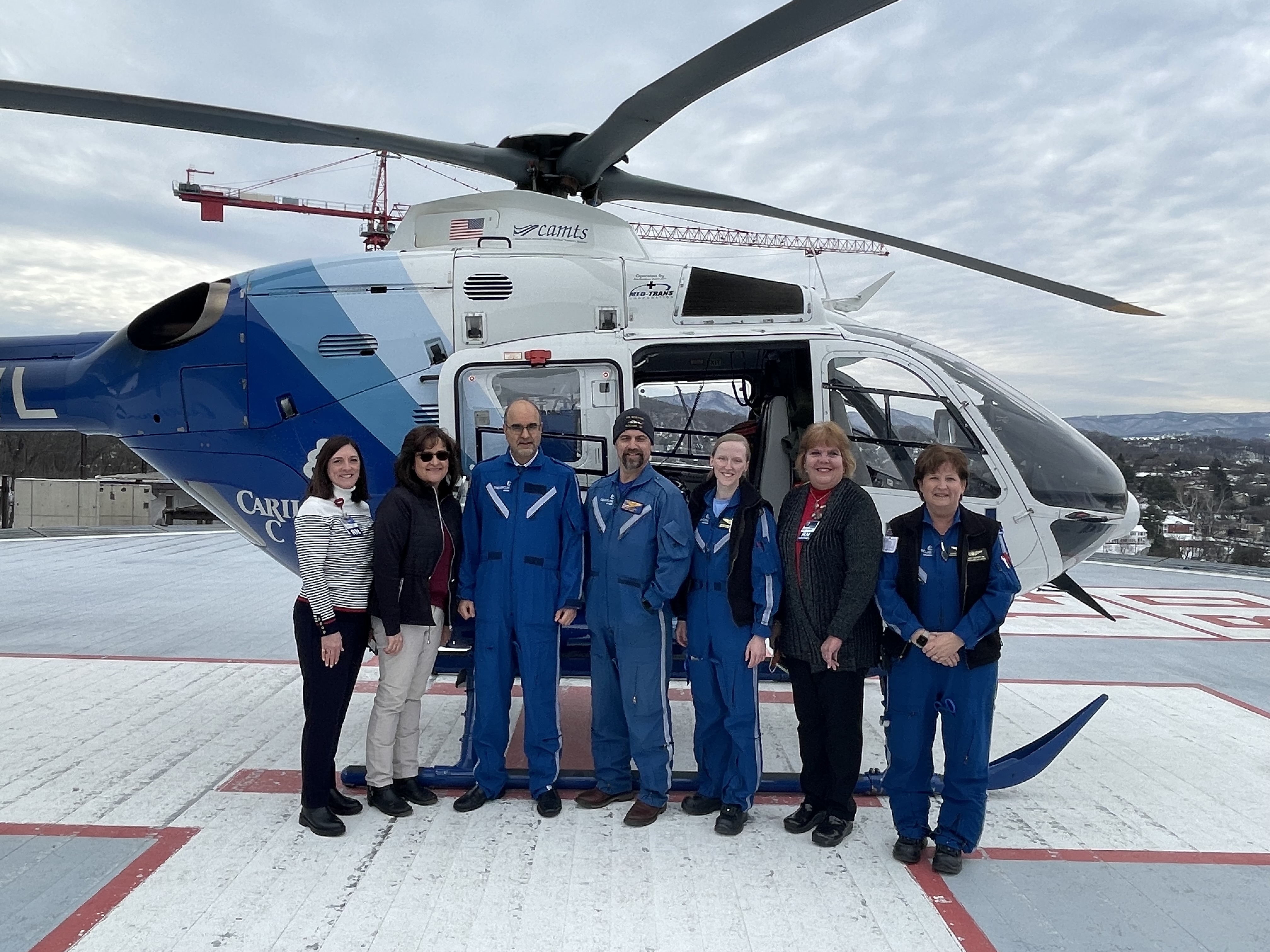 Our Cardiovascular Institute and Life-Guard air ambulatory service both provide critical care to patients during cardiac events as part of our STEMI Alert program. The team is pictured here during a recent simulation training.