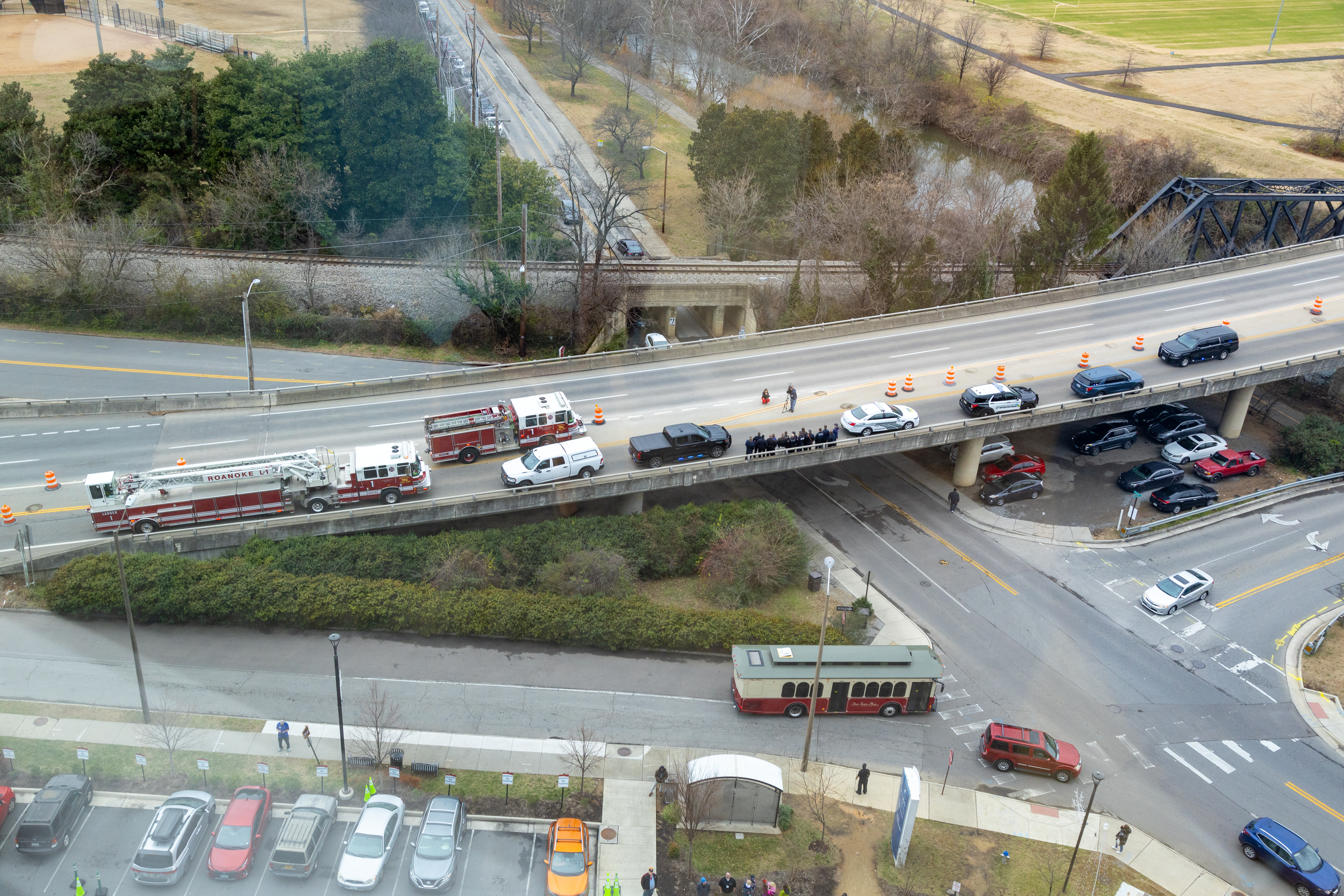 Roanoke Fire EMS ensured Santa was safely escorted to CRMH