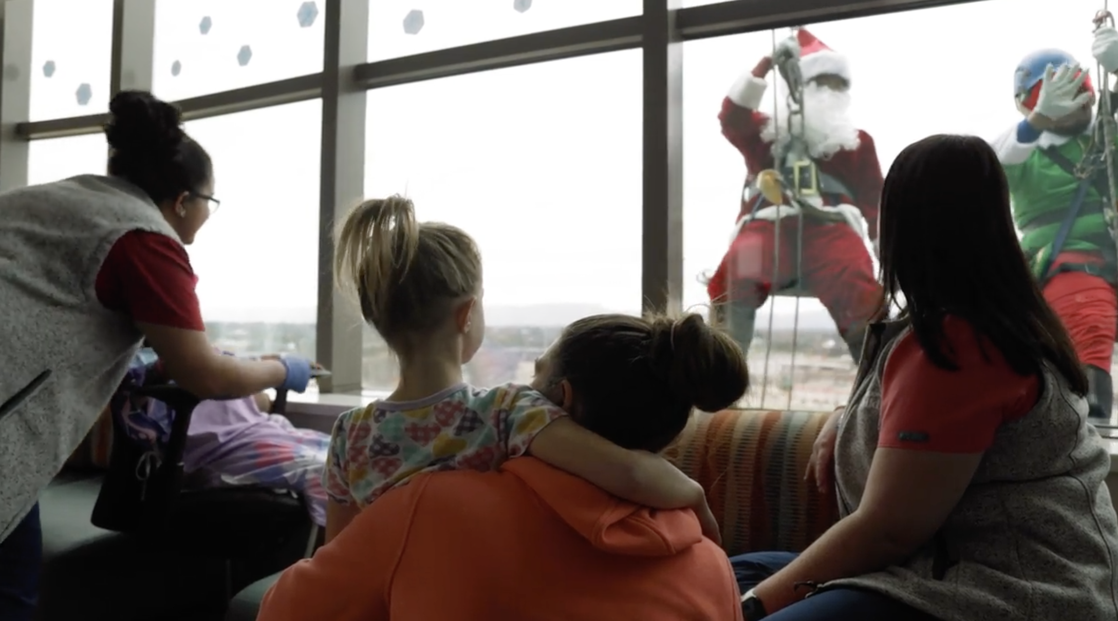 PICU patients and their families viewed the excitement from inside