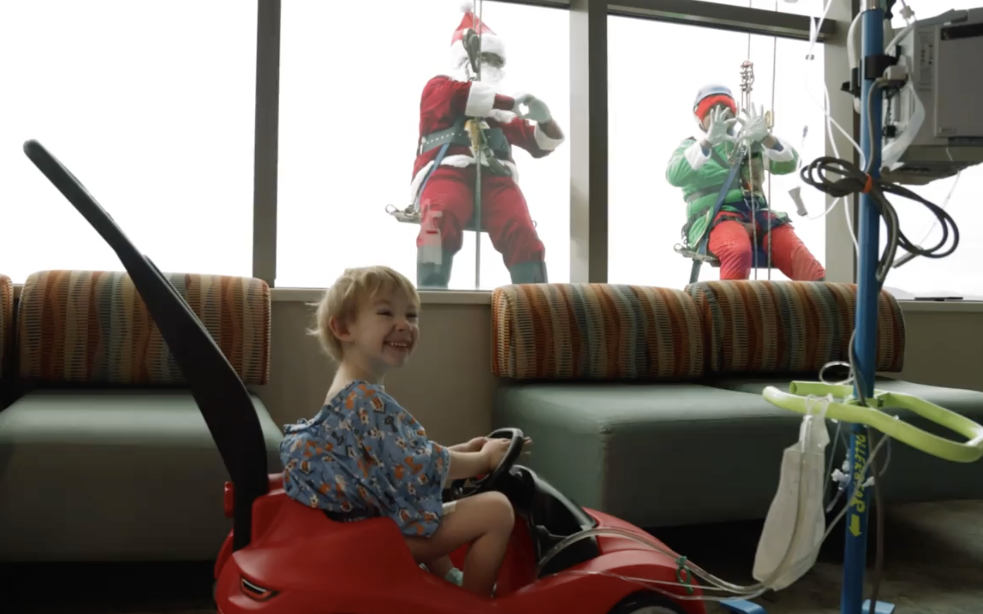 PICU patients and their families viewed the excitement from inside