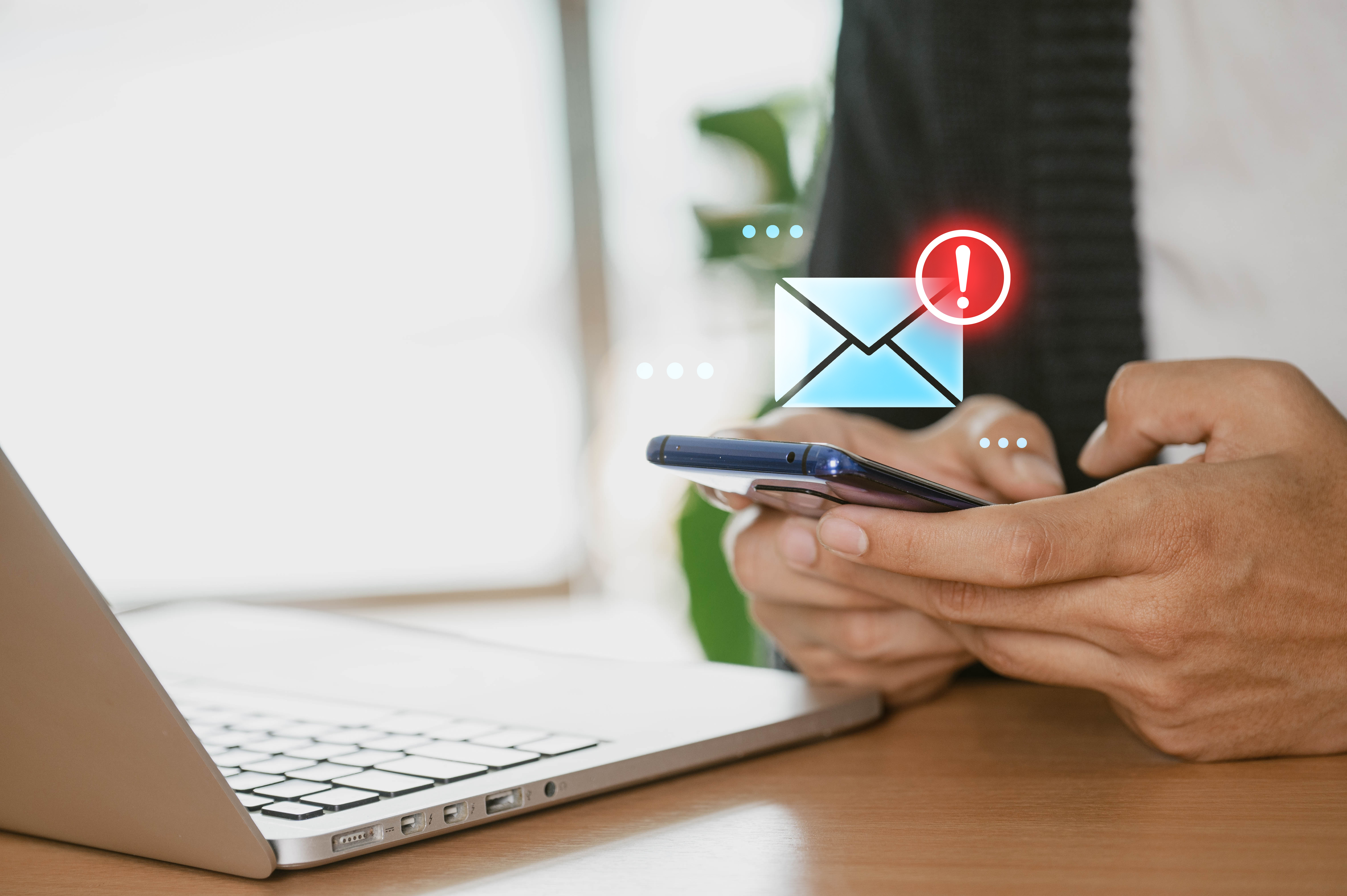 Phishing scam on a phone
