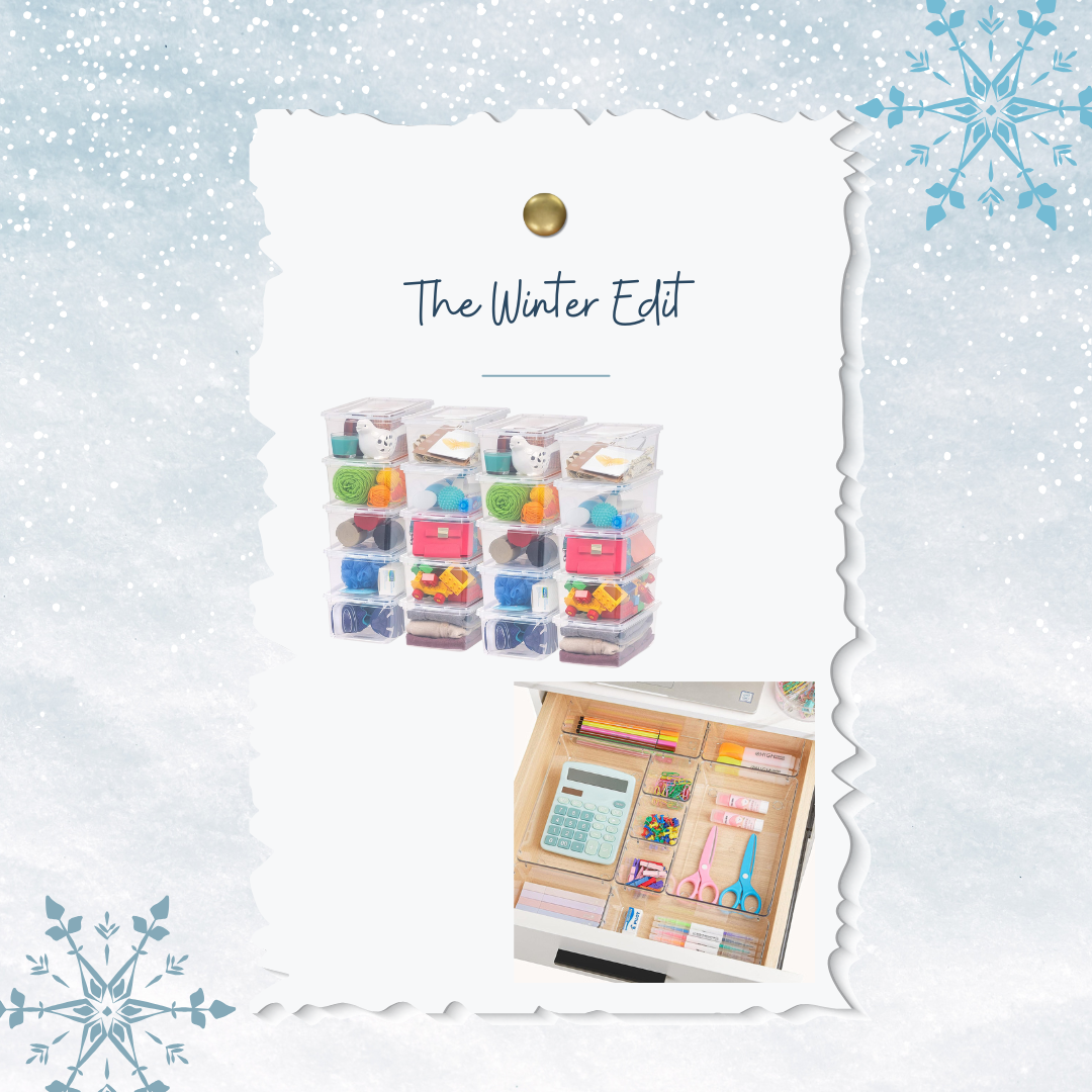 The Winter Edit Box: storage bins, drawer organizers