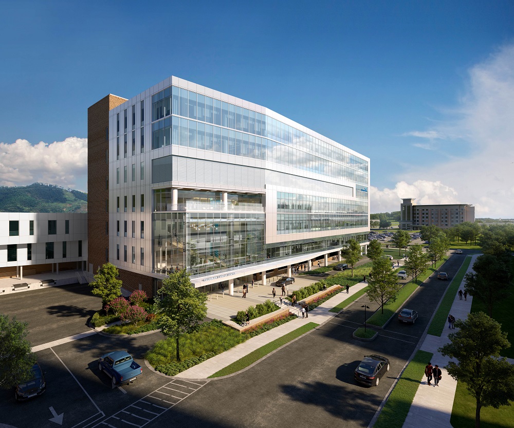 A rendering of the future Carilion Taubman Cancer Center