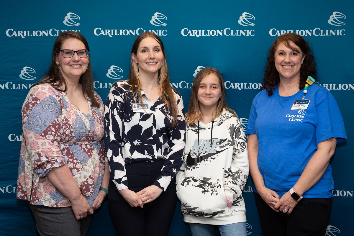 YES participant Laura Foretich with daughter and friends