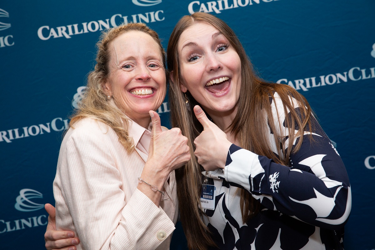 Becky Fritz with YES participant Laura Foretich