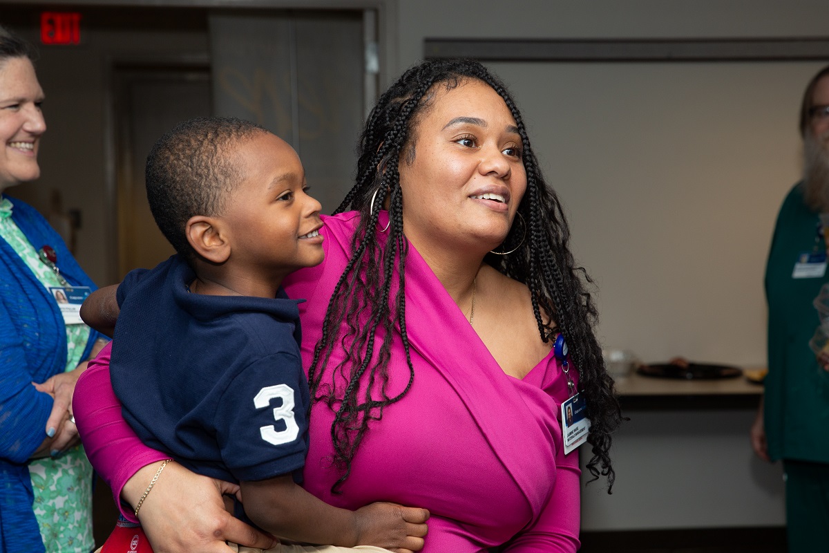 YES participant Jasmine Ware with son