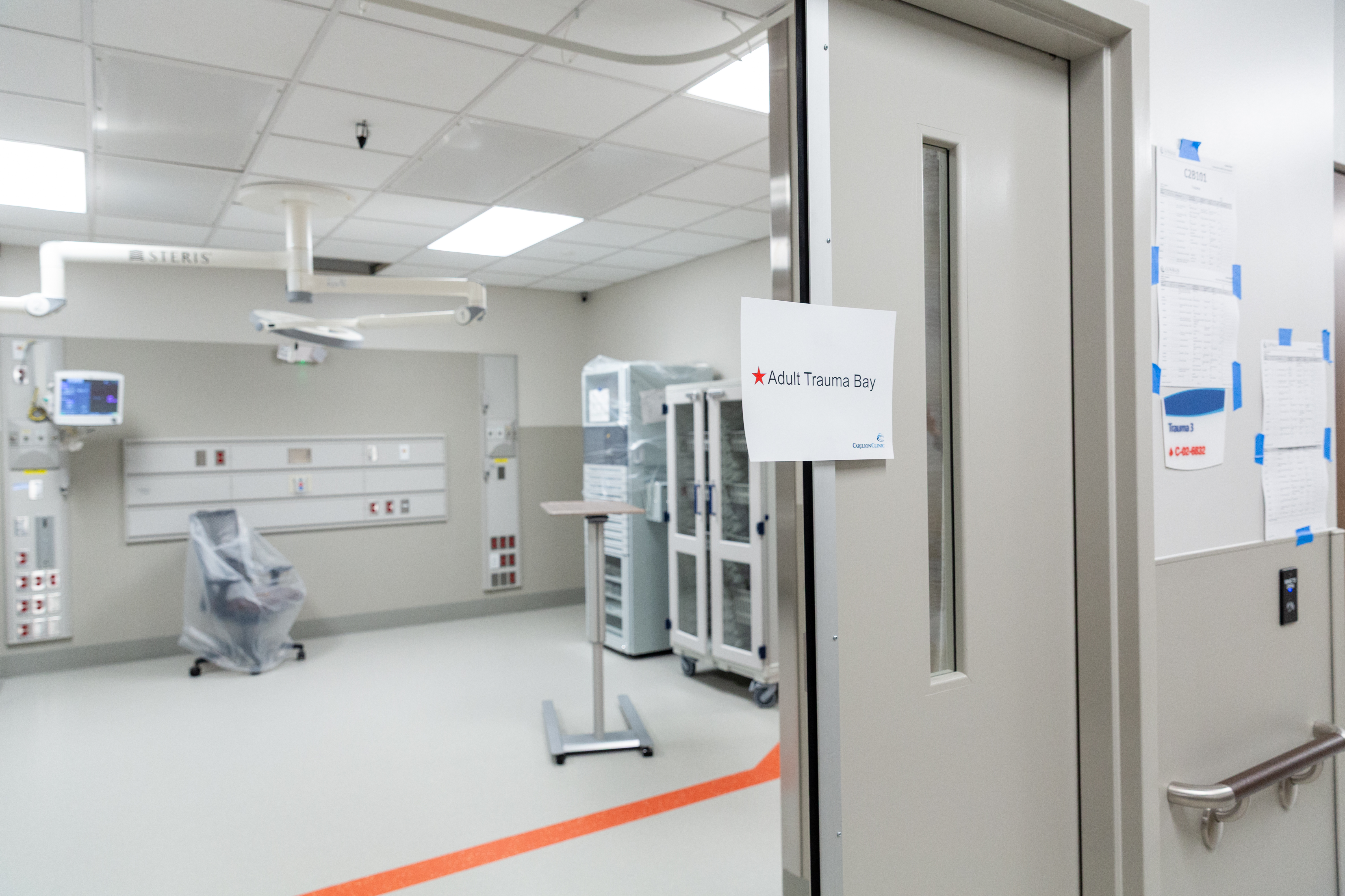 An adult trauma bay in the expanded Emergency Department