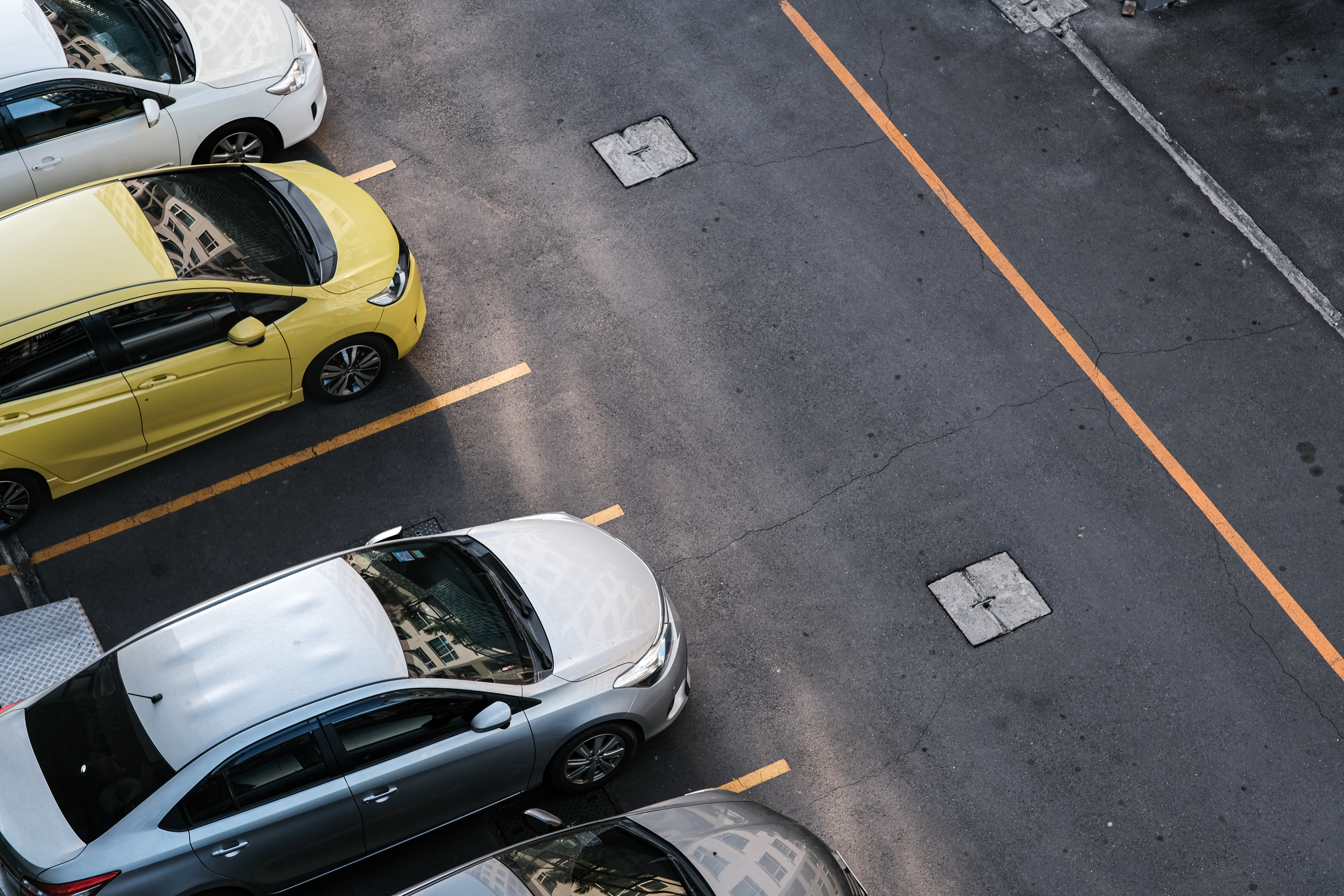 Cars in a parking lot