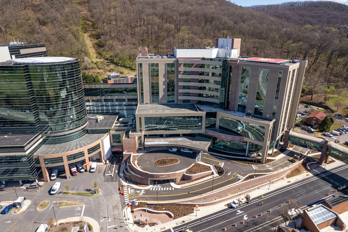 Aerial view of Crystal Spring Tower