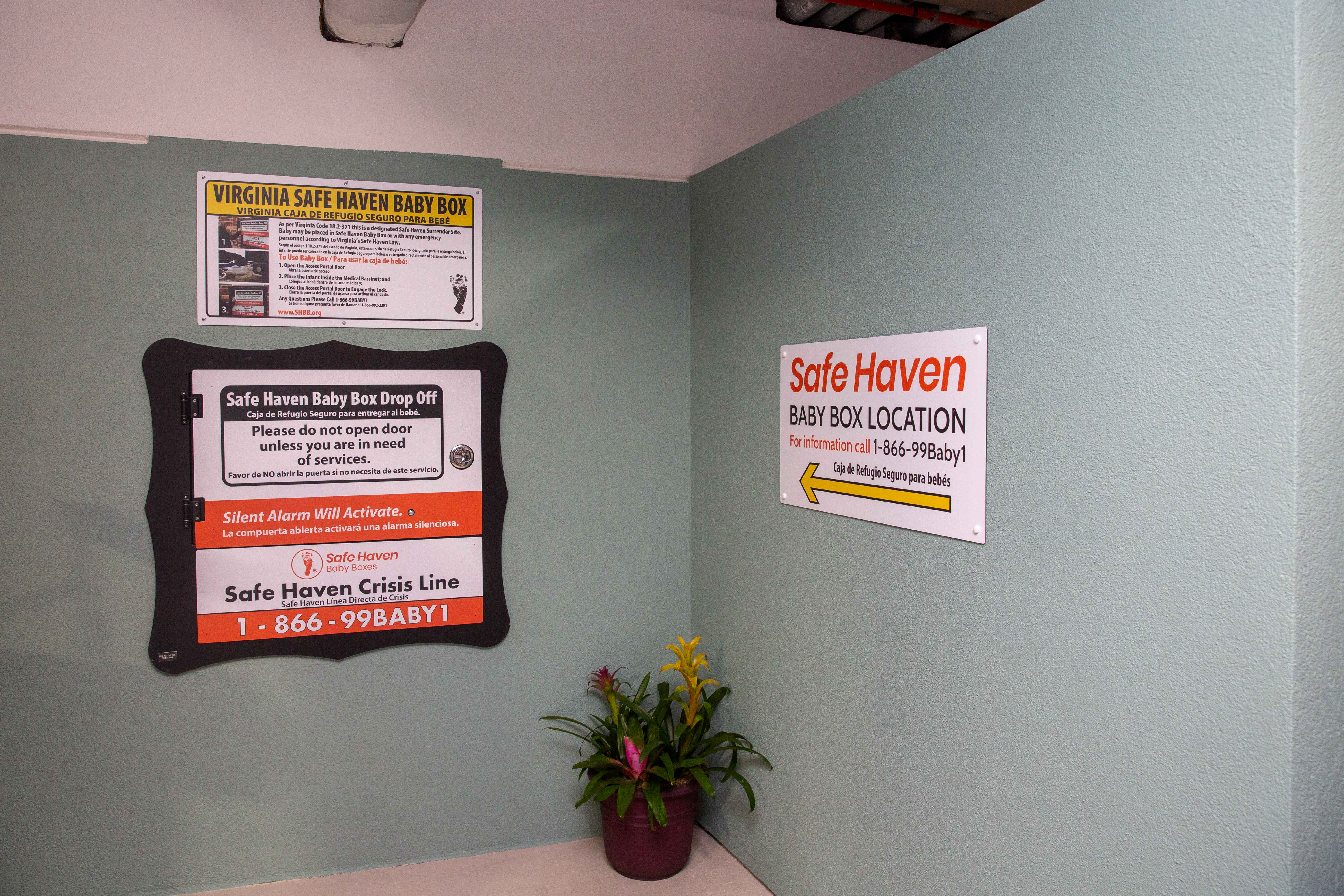 The box is located inside the CRMH underground parking garage. 