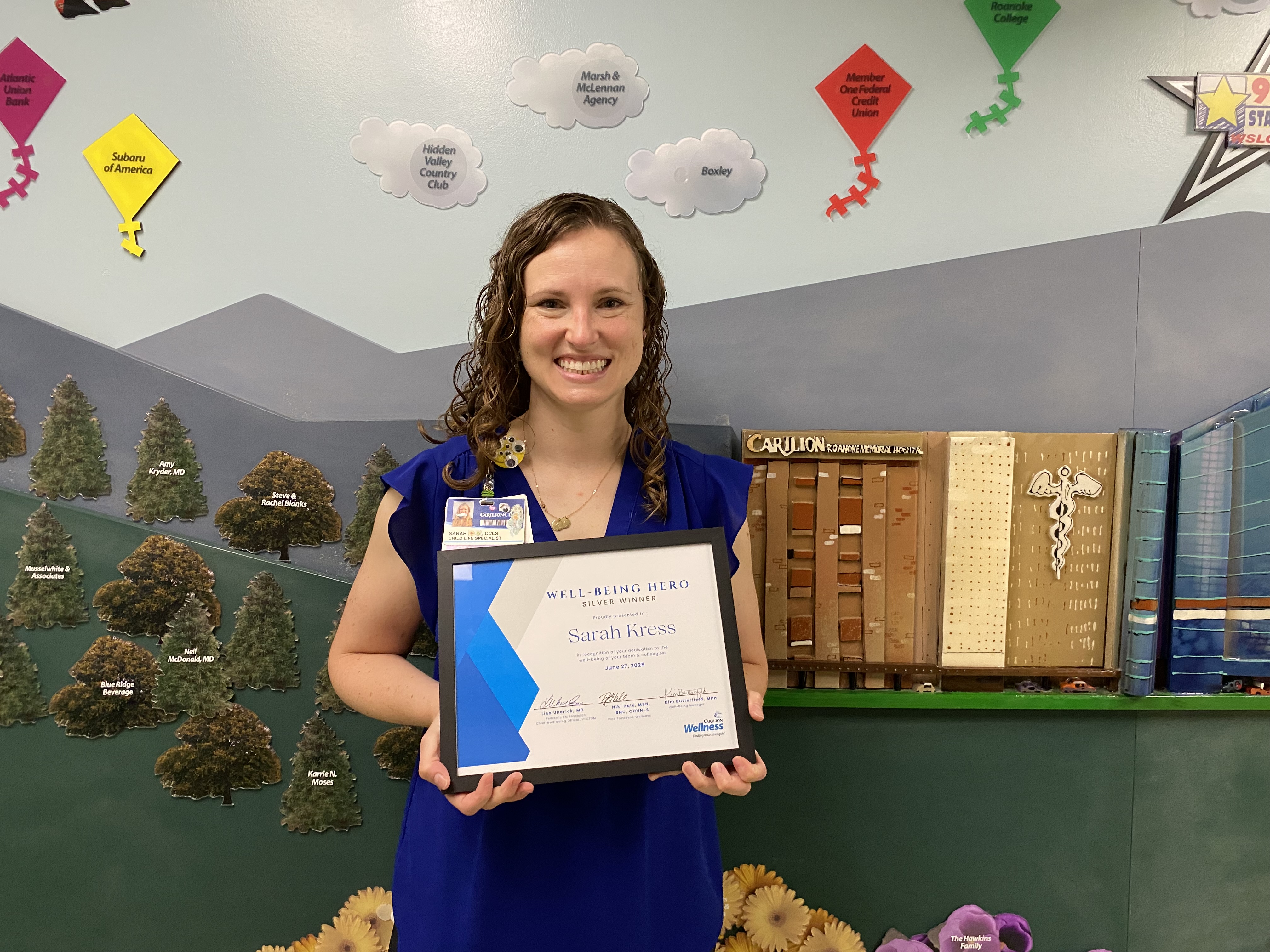 Well-being Hero recipient Sarah Kress