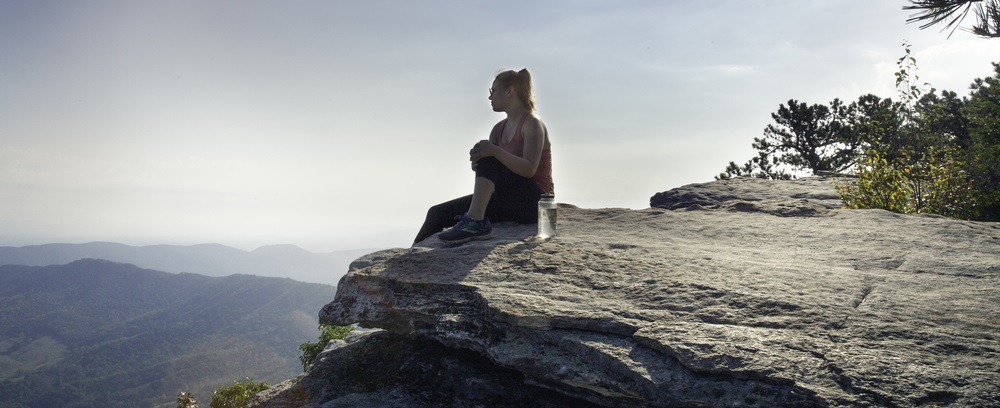 person on a hike