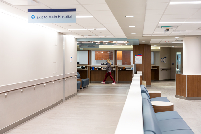The renovated ED waiting room at CRMH