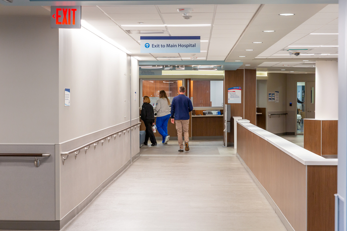 The renovated ED waiting room at CRMH
