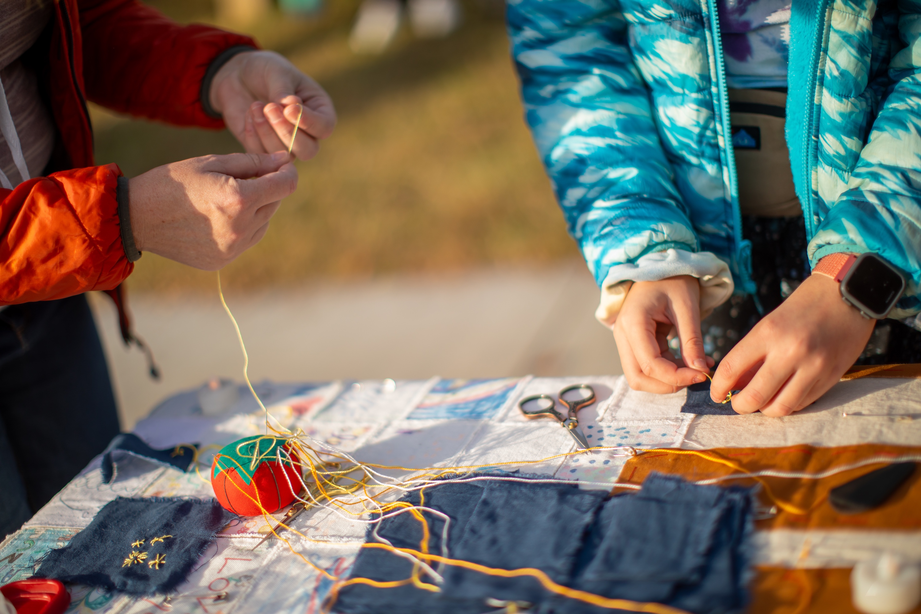 Community quilting activity