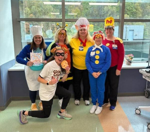IP Peds Therapy Team: Chelsie O'Halloran, Kristen McNamara, Leslie Klepper, Laura Alexander, Dorothy Earner, Andrea Cagle