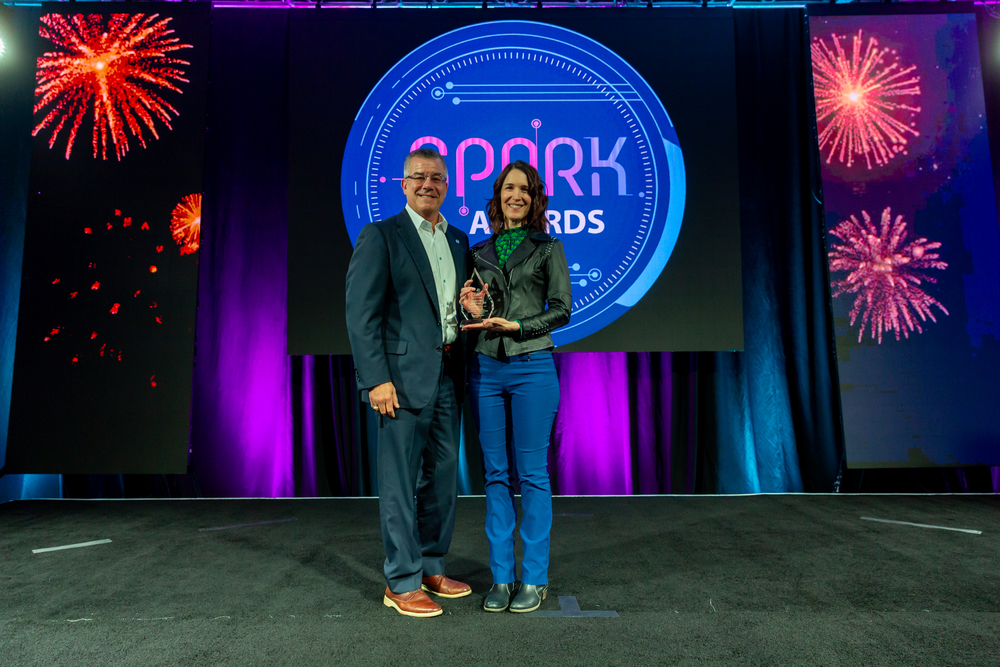 Dr. Katherine Coffey-Vega received the Spark Award. Billy Schwartz, RN, was the second recipient of the award.