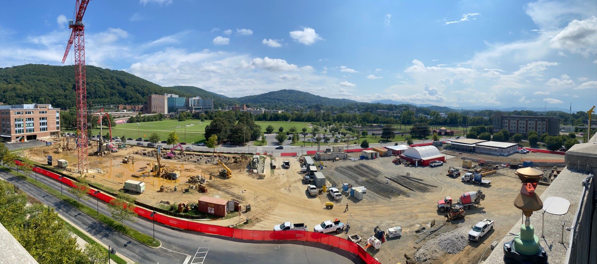 Construction at the future Carilion Taubman Cancer Center