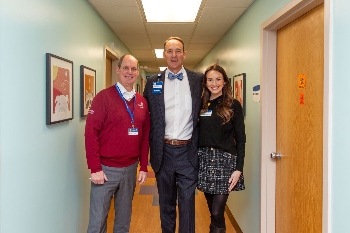 Ralph Alee, Dr. Andrew Herman and Macy Ware