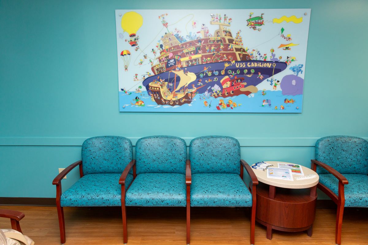Artwork featured in the waiting room.